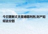 今日更新丈夫重婚罪判刑,财产如何去分割