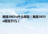 赛扬3865u什么级别（赛扬3855u相当于i几）