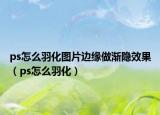 ps怎么羽化图片边缘做渐隐效果（ps怎么羽化）
