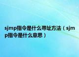 sjmp指令是什么寻址方法（sjmp指令是什么意思）