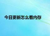 今日更新怎么看内存