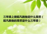 三年级上册超凡脱俗是什么意思（超凡脱俗的意思是什么三年级）