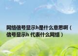 网络信号显示h是什么意思啊（信号显示h 代表什么网络）