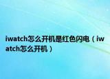iwatch怎么开机是红色闪电（iwatch怎么开机）