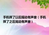 手机摔了以后摇动有声音（手机摔了之后晃动有声音）