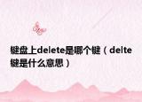 键盘上delete是哪个键（delte键是什么意思）