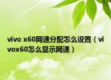 vivo x60网速分配怎么设置（vivox60怎么显示网速）