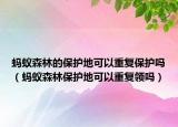 蚂蚁森林的保护地可以重复保护吗（蚂蚁森林保护地可以重复领吗）