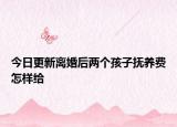 今日更新离婚后两个孩子抚养费怎样给