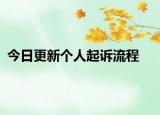 今日更新个人起诉流程
