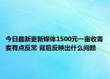 今日最新更新媒体1500元一亩收青麦有点反常 背后反映出什么问题