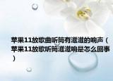 苹果11放歌曲听筒有滋滋的响声（苹果11放歌听筒滋滋响是怎么回事）