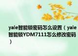 yale智能锁密码怎么设置（yale智能锁YDM7111怎么修改密码）