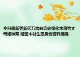 今日最新更新亿万富翁盗窃绿化木箱给丈母娘种菜 经营木材生意身份资料揭晓