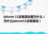 iphone 11没有震动是为什么（为什么iphone11没有震动）