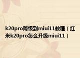 k20pro降级到miui11教程（红米k20pro怎么升级miui11）