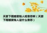 天要下雨娘要嫁人啥意思啊（天要下雨娘要嫁人是什么意思）