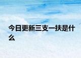 今日更新三支一扶是什么