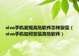 vivo手机发现高危软件怎样安装（vivo手机如何安装高危软件）