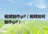 视频制作gif（视频如何制作gif）