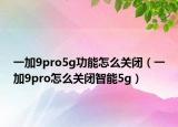 一加9pro5g功能怎么关闭（一加9pro怎么关闭智能5g）