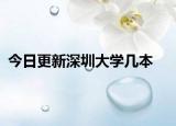 今日更新深圳大学几本