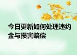 今日更新如何处理违约金与损害赔偿