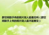 群空间助手传的照片别人能看见吗（群空间助手上传的照片别人能不能看见）