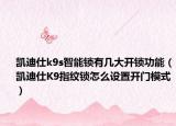 凯迪仕k9s智能锁有几大开锁功能（凯迪仕K9指纹锁怎么设置开门模式）