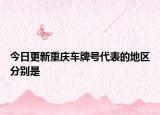 今日更新重庆车牌号代表的地区分别是