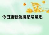今日更新免拼是啥意思