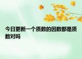 今日更新一个质数的因数都是质数对吗