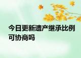 今日更新遗产继承比例可协商吗