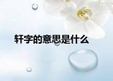 轩字的意思是什么