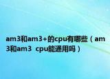 am3和am3+的cpu有哪些（am3和am3  cpu能通用吗）