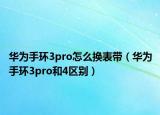 华为手环3pro怎么换表带（华为手环3pro和4区别）