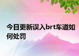 今日更新误入brt车道如何处罚