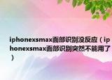 iphonexsmax面部识别没反应（iphonexsmax面部识别突然不能用了）