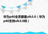 华为p40全系都是ufs3.0（华为p40支持ufs3.0吗）