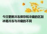 今日更新冷冻保存和冷藏的区别 冰箱冷冻与冷藏的不同