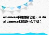 aicamera手机隐藏功能（ai dual camera水印是什么手机）