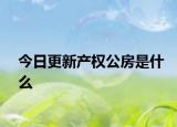 今日更新产权公房是什么