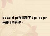 ps ae ai pr在哪里下（ps ae pr ai是什么软件）