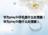 华为play5t手机是什么处理器（华为play5t是什么处理器）