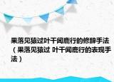 果落见猿过叶干闻鹿行的修辞手法（果落见猿过 叶干闻鹿行的表现手法）