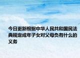 今日更新根据中华人民共和国民法典规定成年子女对父母负有什么的义务