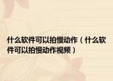 什么软件可以拍慢动作（什么软件可以拍慢动作视频）