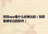 探探app是什么时候出的（探探是哪年出的软件）