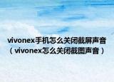 vivonex手机怎么关闭截屏声音（vivonex怎么关闭截图声音）