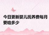今日更新婴儿抚养费每月要给多少
